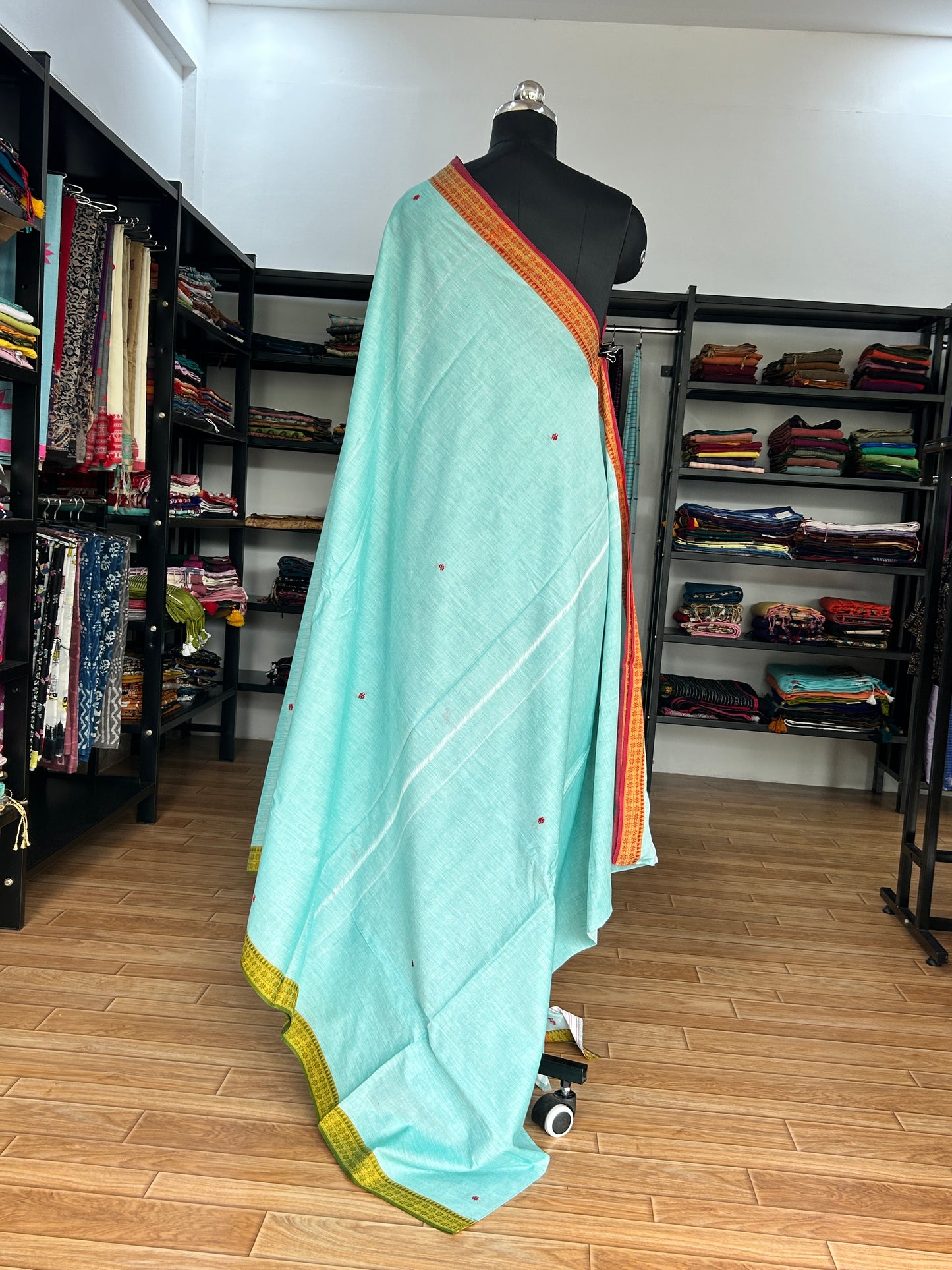 BLUE DHANIAKHALI SAREE