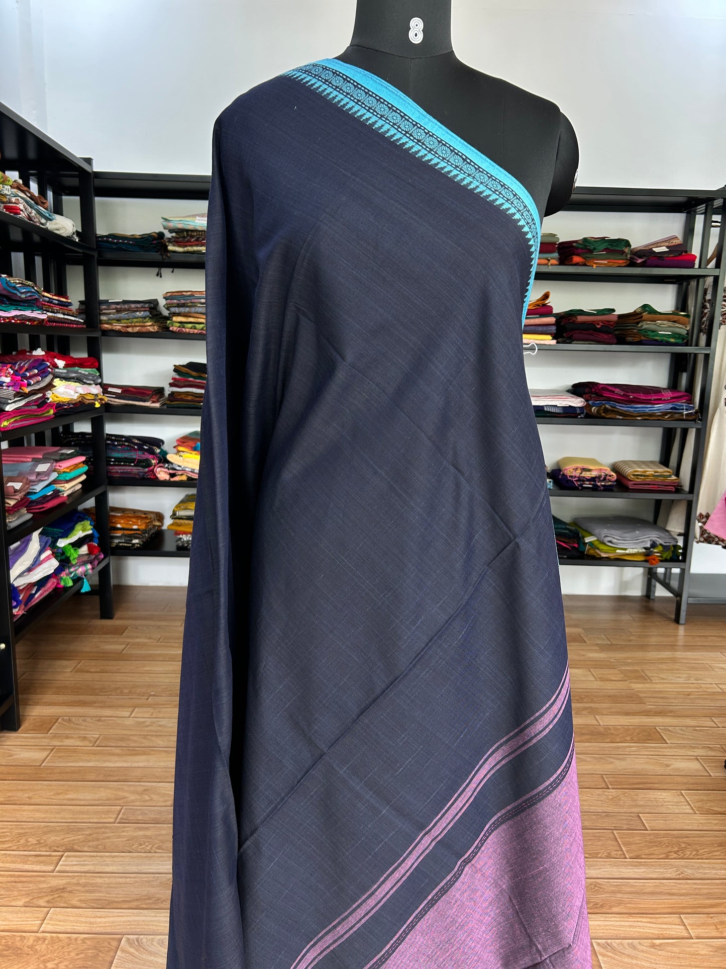 BLACK DHANIAKHALI SAREE