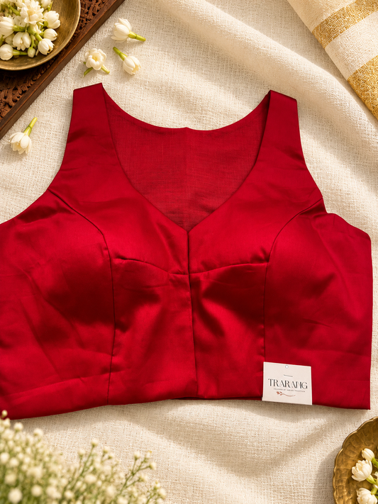 RED COTTON BLOUSE