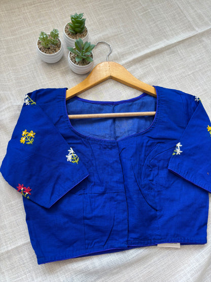 NAVY BLUE MBROIDERED  BLOUSE