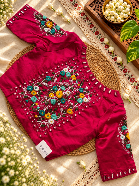 Pink Embroidered blouse