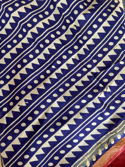 Purple chanderi mul cotton