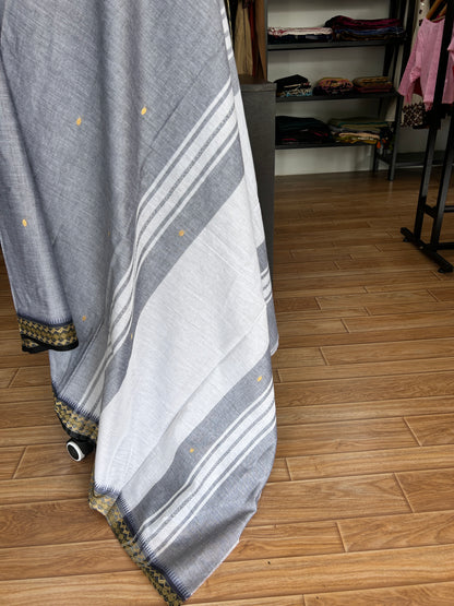 GREY DHANIAKHALI SAREE
