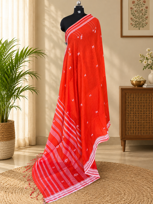 ORANGE BHUJODI SAREE