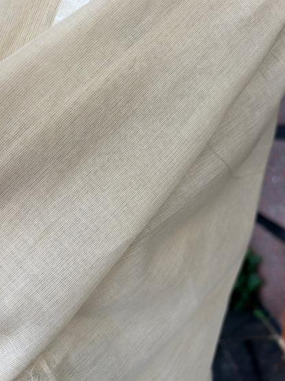 WHITE MERCERISED COTTON SAREE