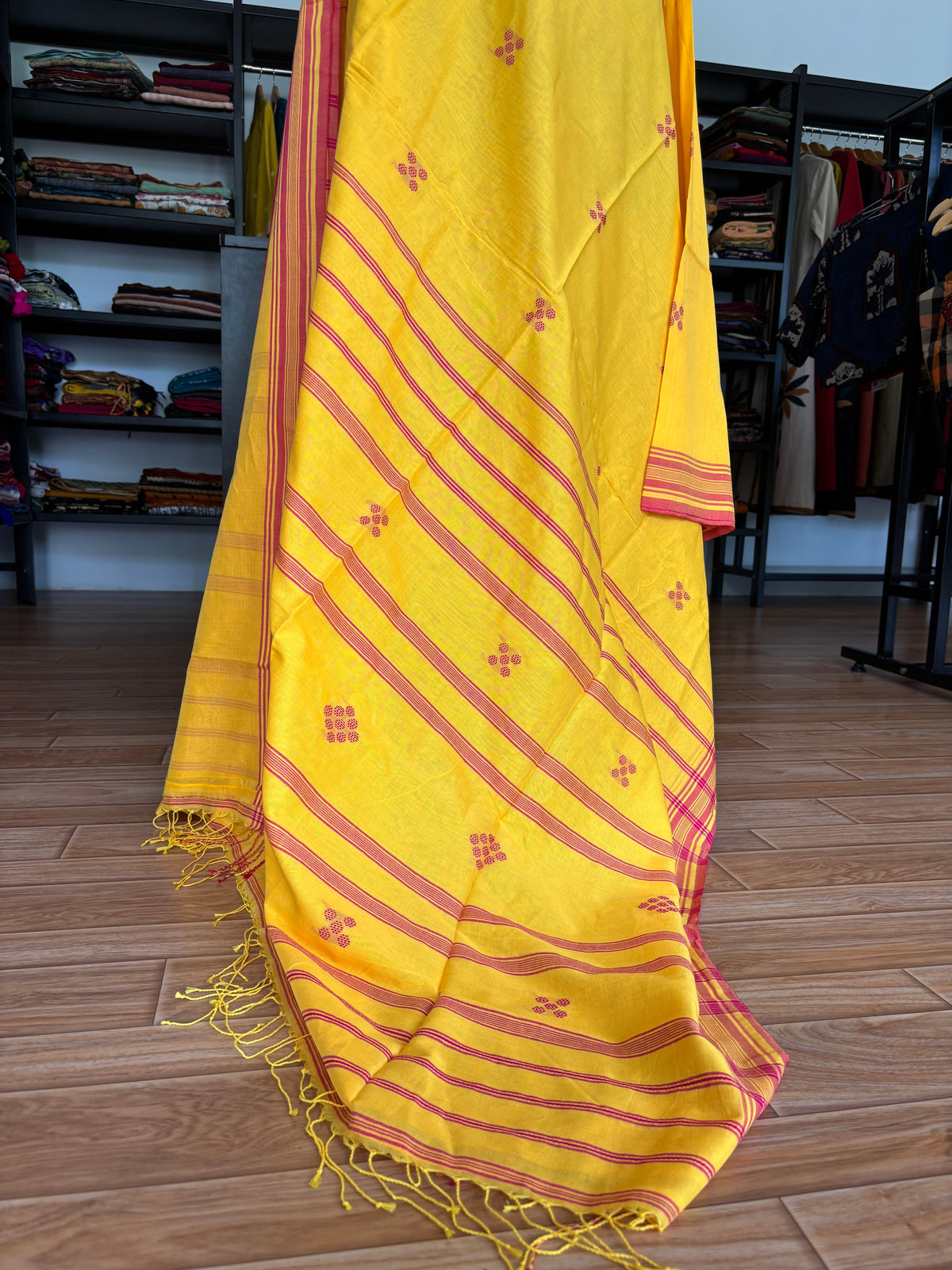 YELLOW BHUJODI SAREE