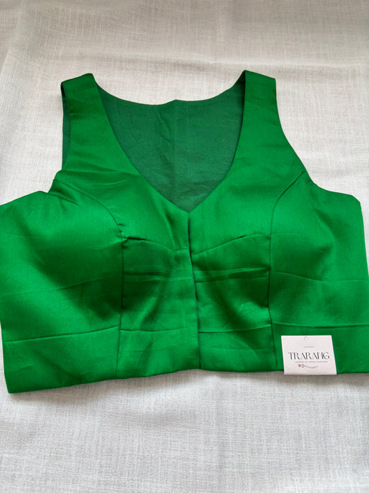 GREEN COTTON BLOUSE