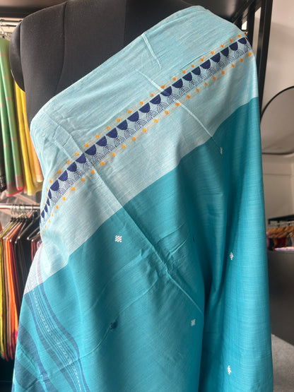 BLUE DHANIAKHALI SAREE