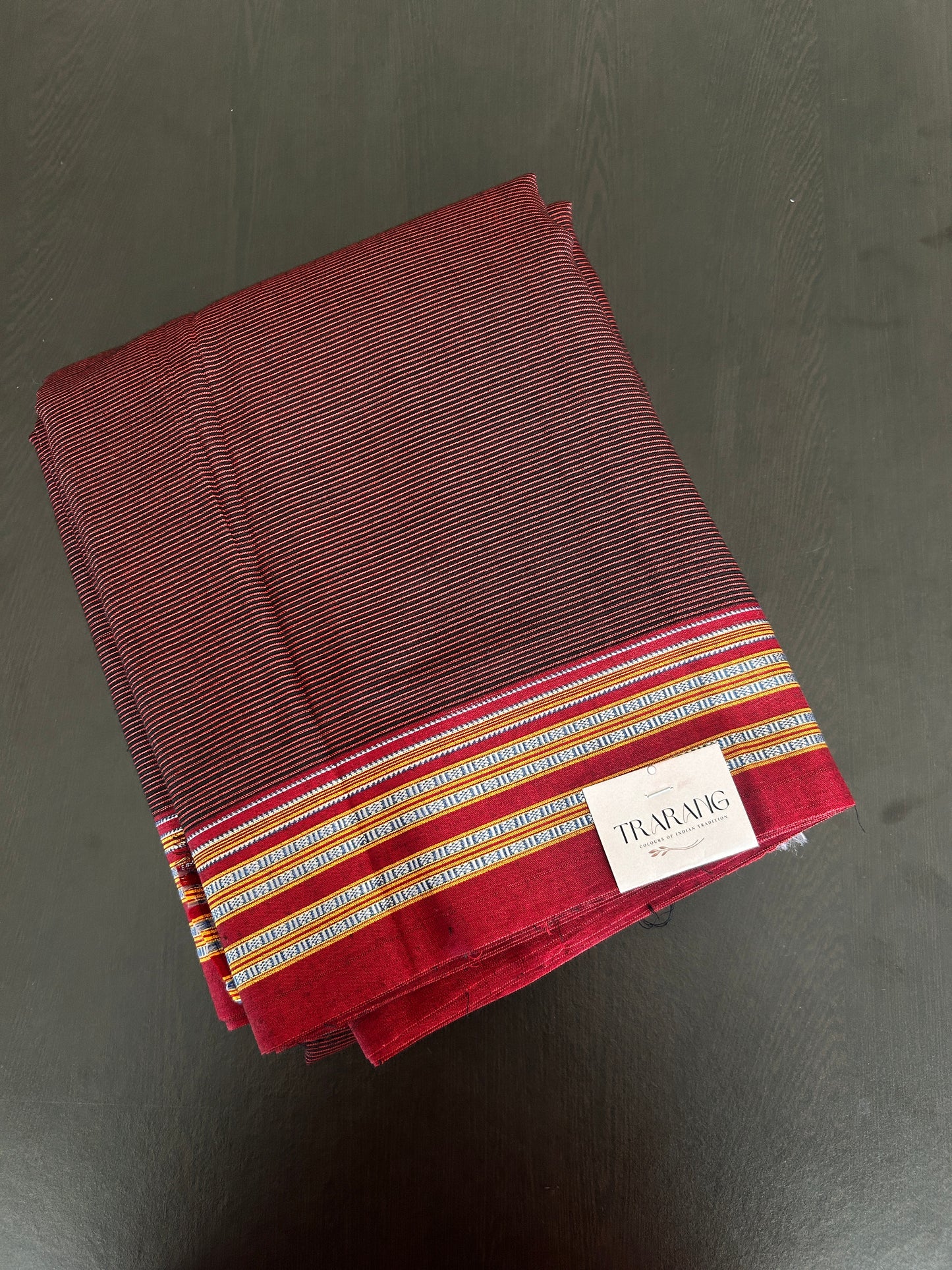 BROWN HANDLOOM ILKAL SAREE