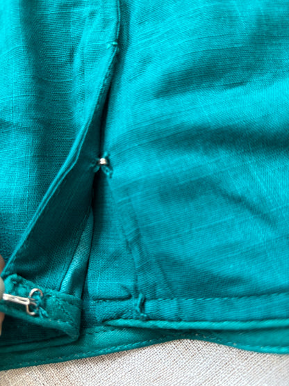 BLUE EMBROIDERED  BLOUSE