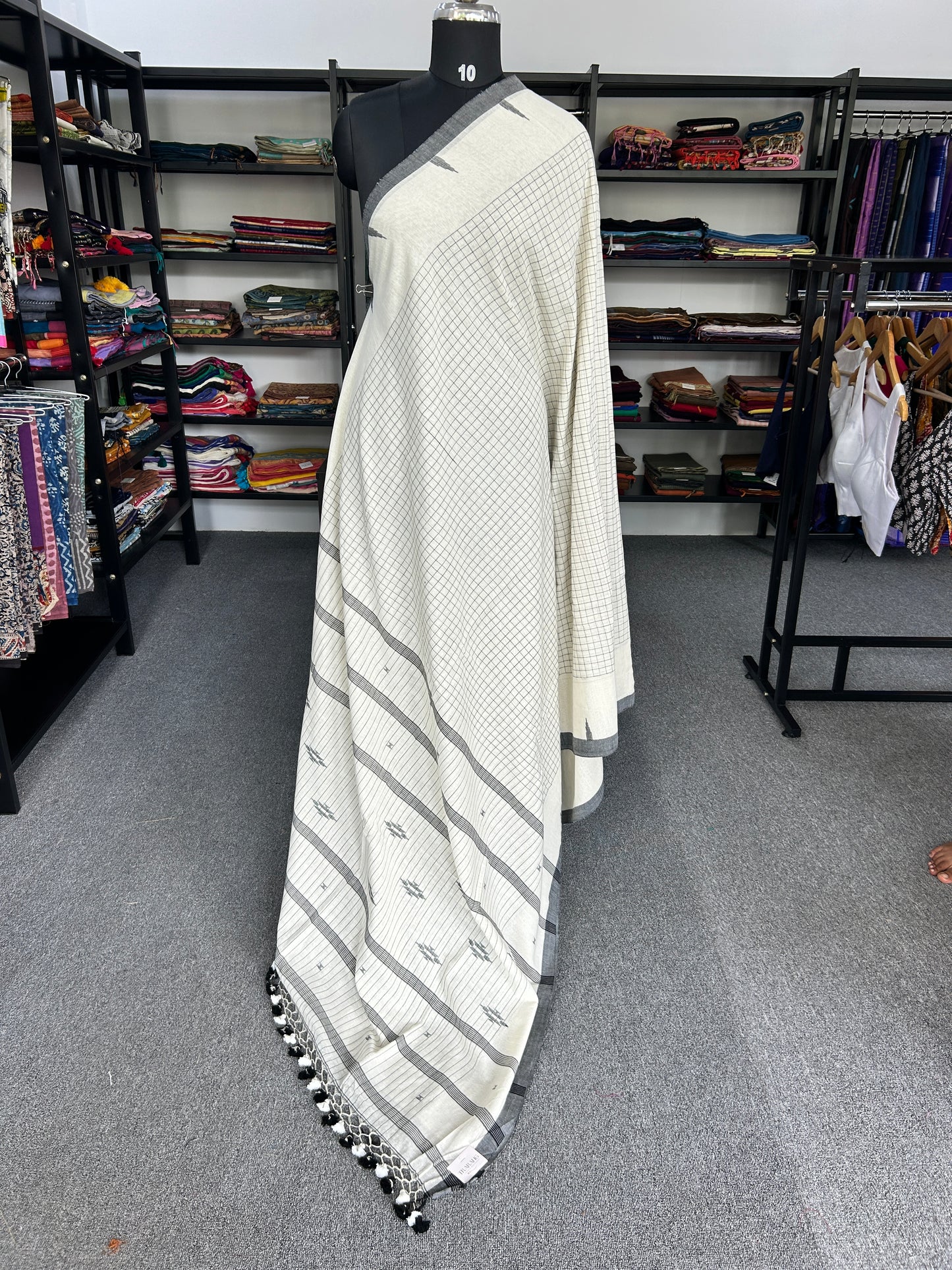 WHITE JAMDANI SAREE