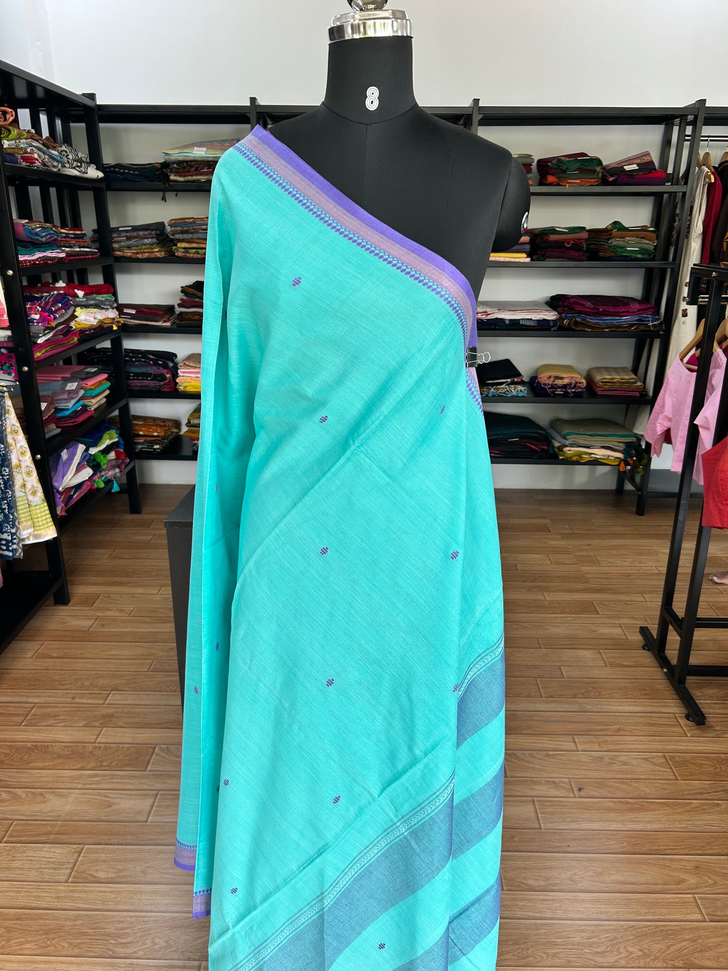 BLUE DHANIAKHALI SAREE