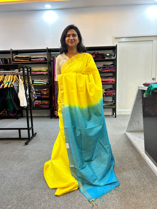 YELLOW BANANA COTTON SAREE