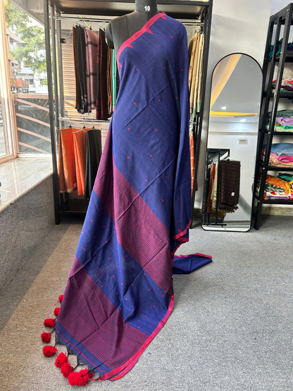 DARK BLUE JAMDANI SAREE