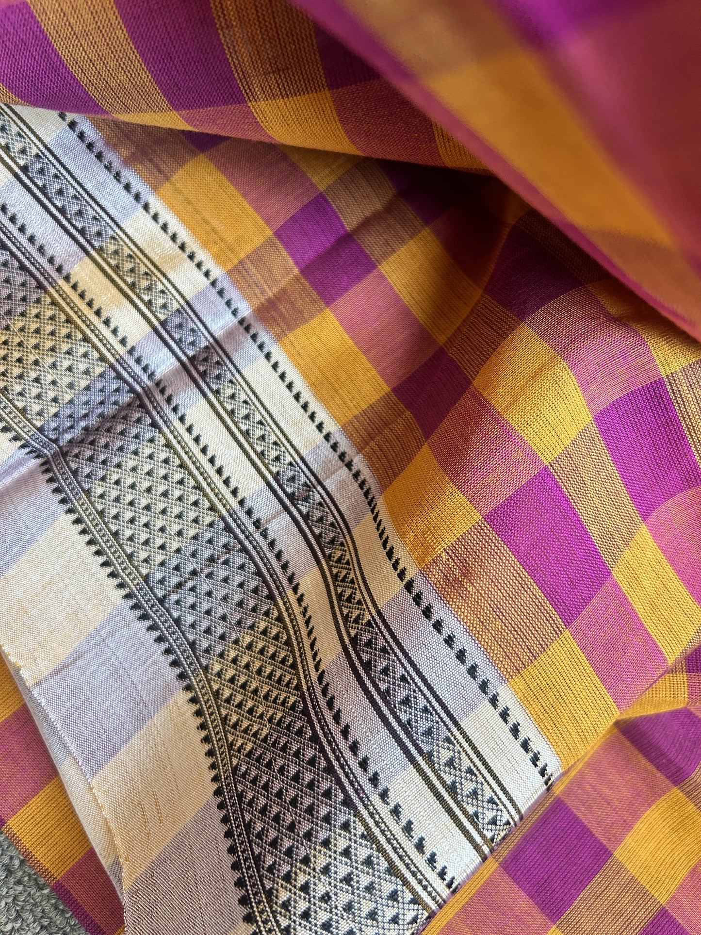 CHECKS HANDLOOM ILKAL SAREE