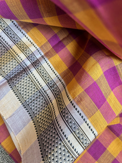 CHECKS HANDLOOM ILKAL SAREE