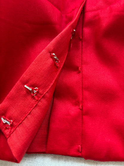 RED COTTON BLOUSE