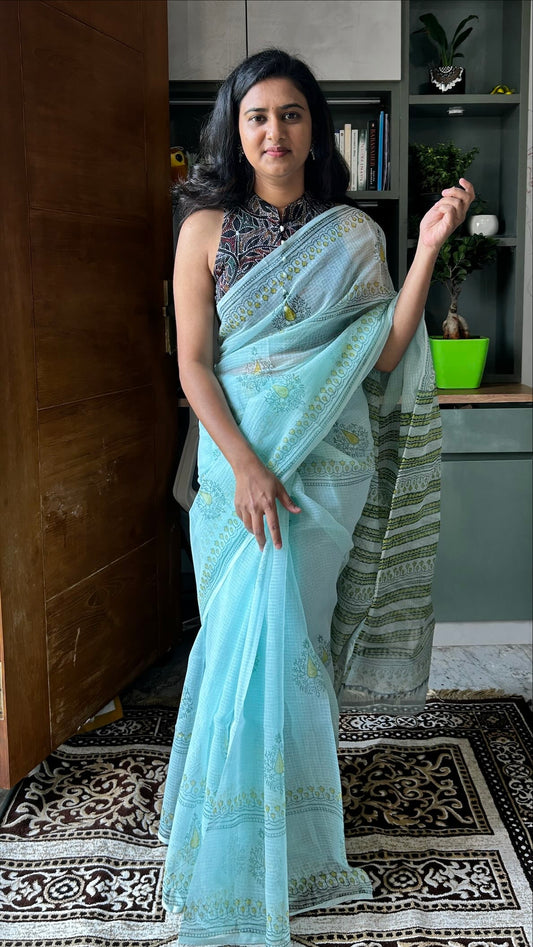 Blue kota saree