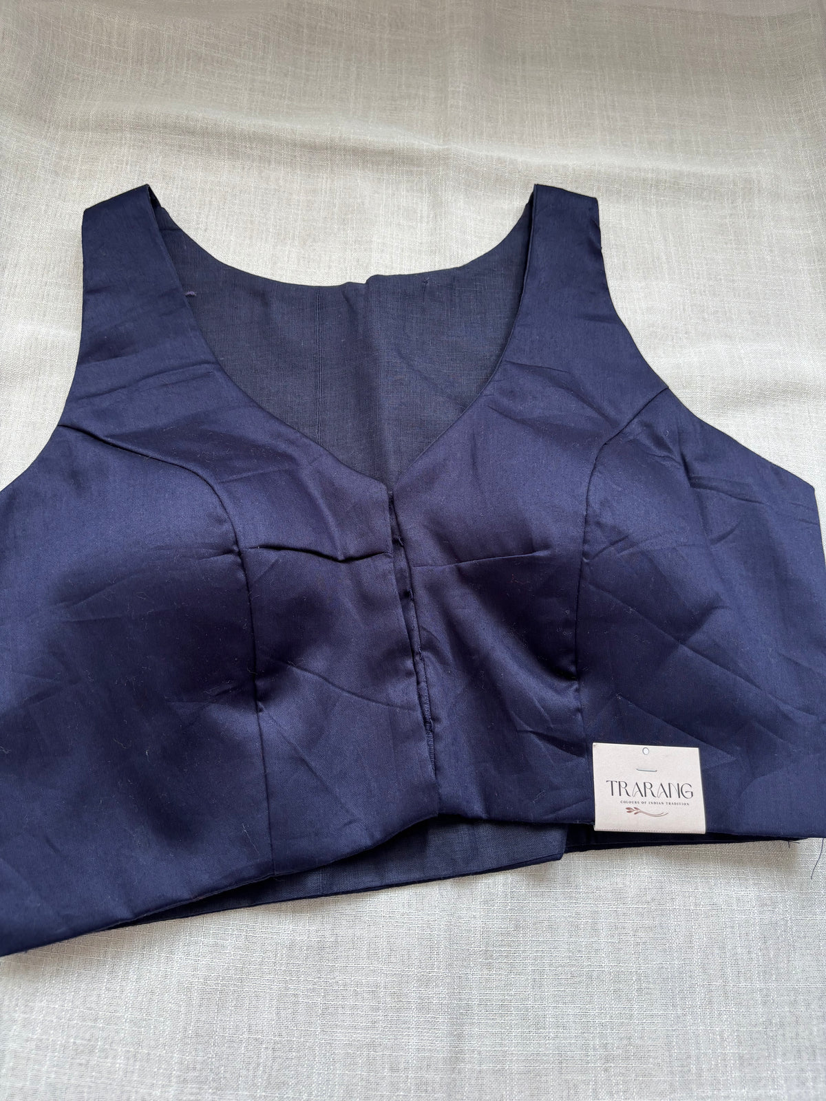 NAVY BLUE COTTON BLOUSE