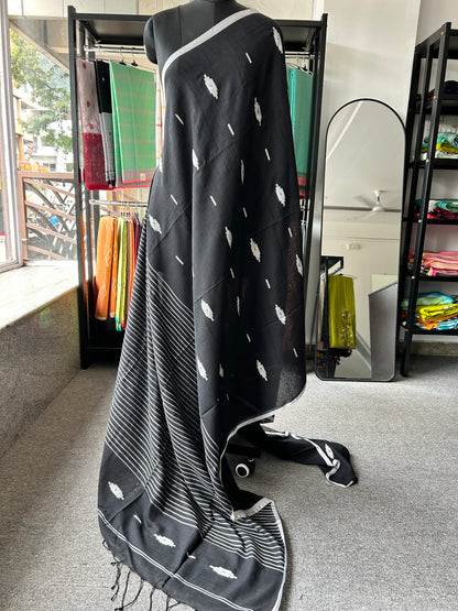 BLACK MUL JAMDANI SAREE