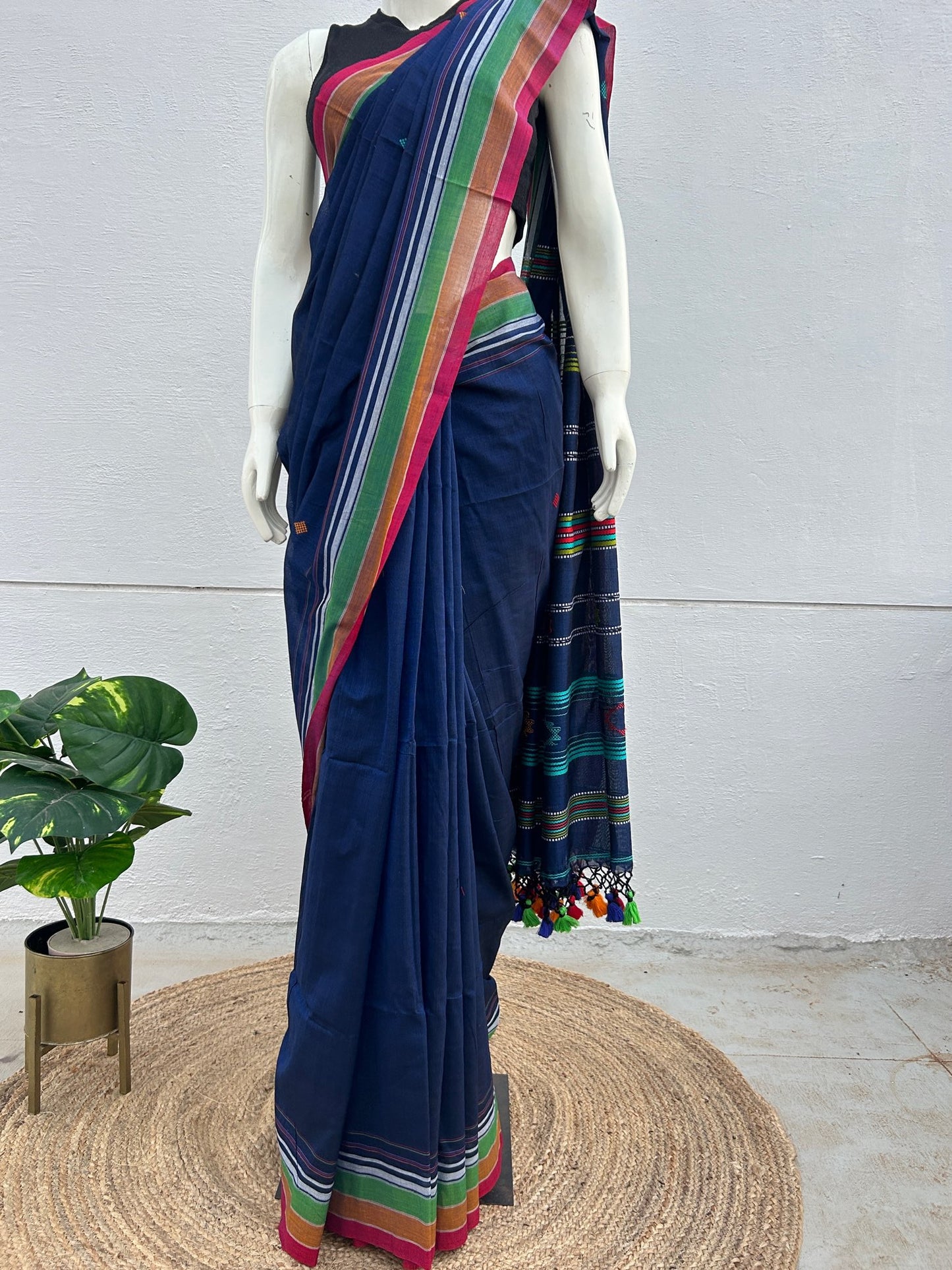 BLUE MERCERIZED COTTON BHUJODI