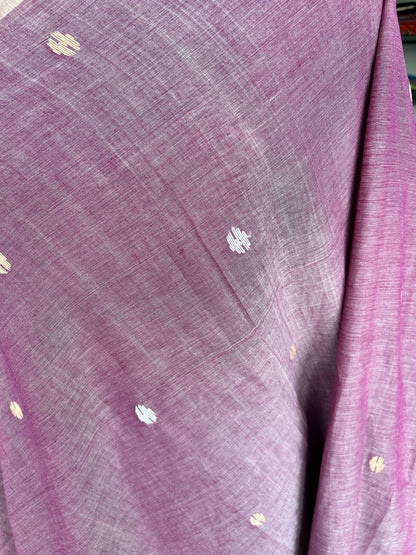 PINK MUL JAMDANI SAREE