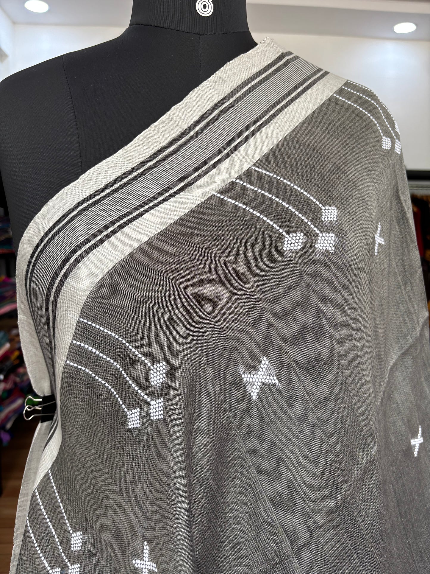 GREY BHUJODI SAREE