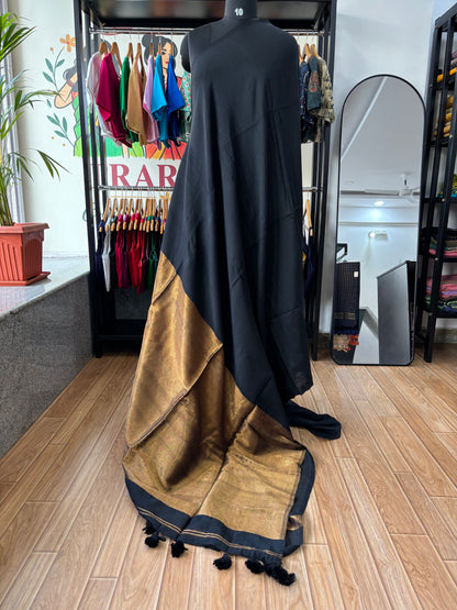 BLACK MODAL COTTON SAREE