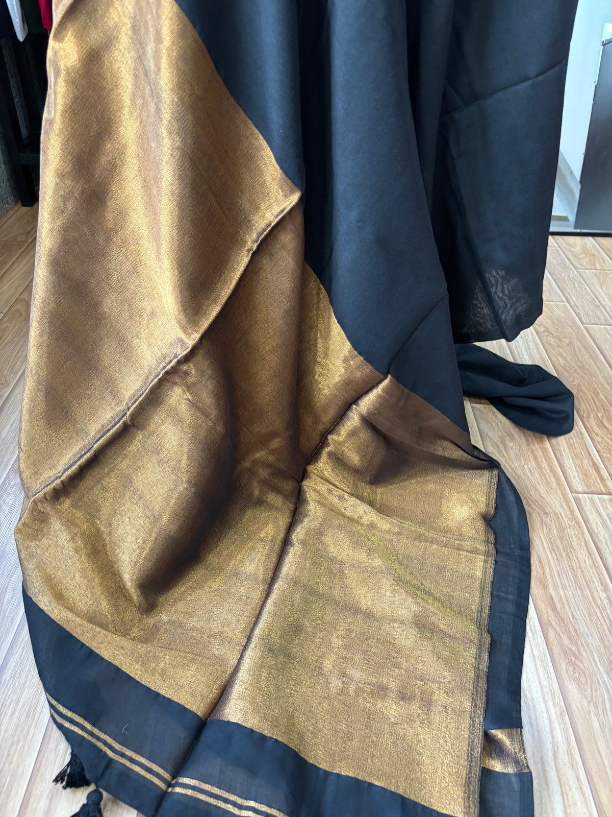 BLACK MODAL COTTON SAREE