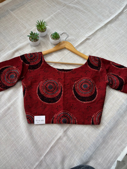 MAROON HAKOBA BLOUSE
