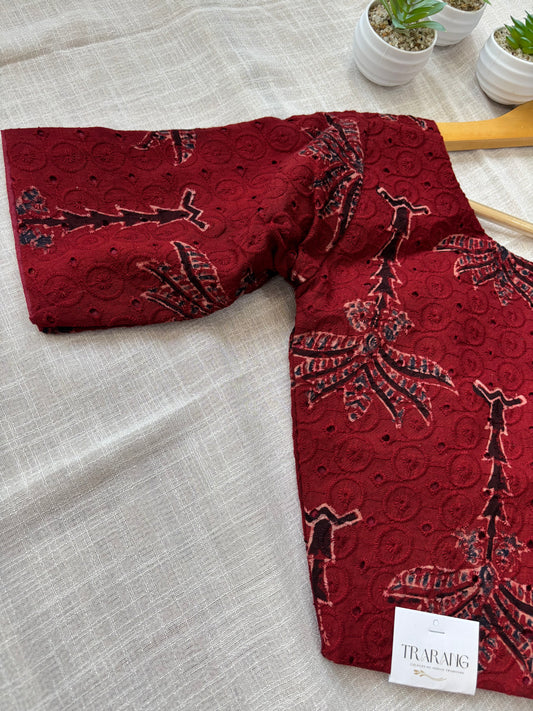 MAROON HAKOBA BLOUSE