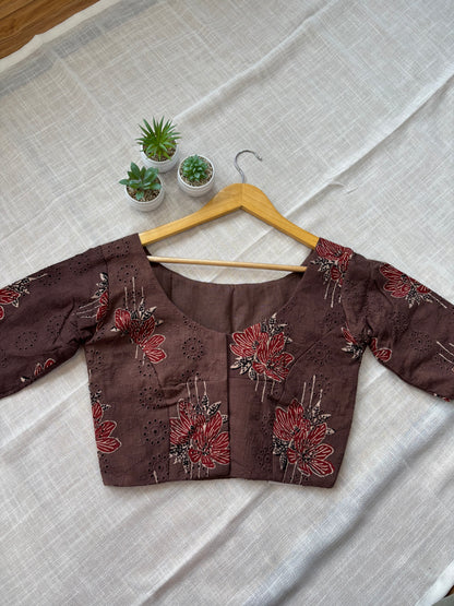BROWN HAKOBA BLOUSE