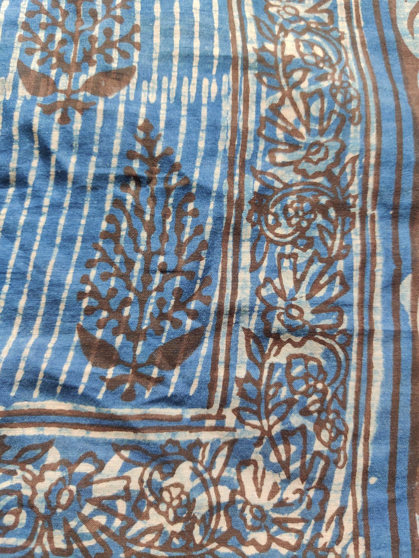blue mulmul cotton saree