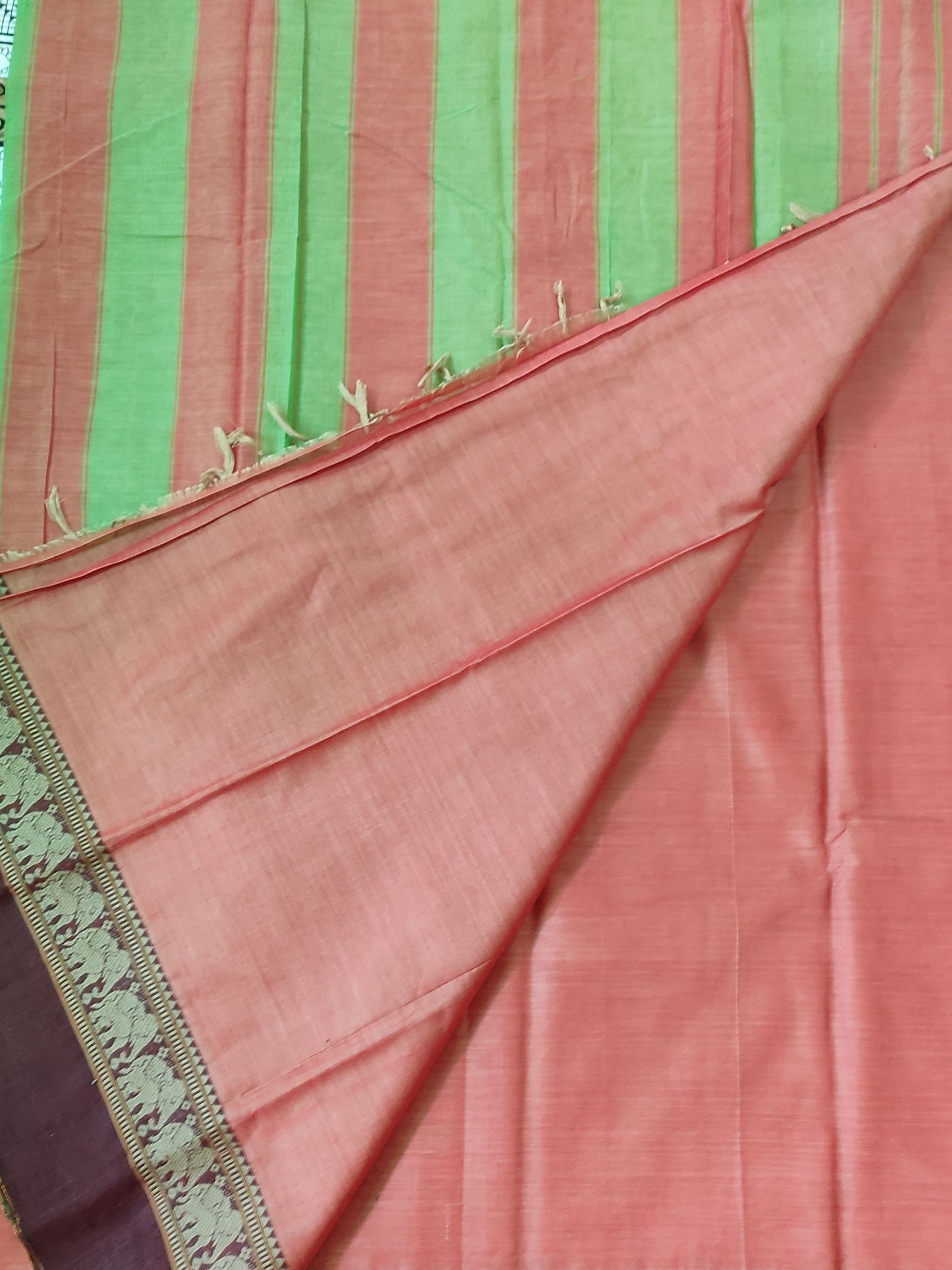 Pink Narayanpet saree.