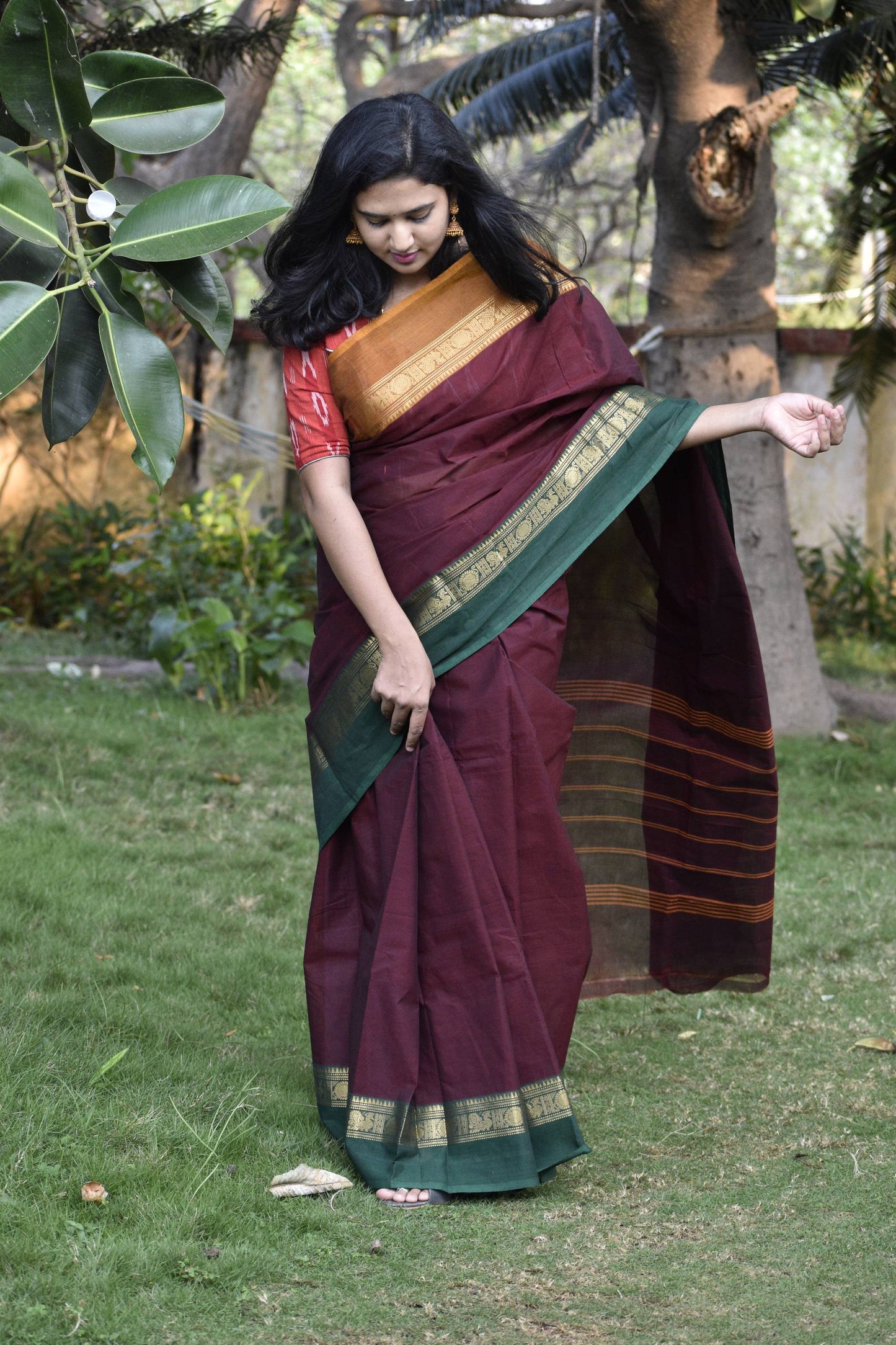 BROWN CHETTINAD COTTON