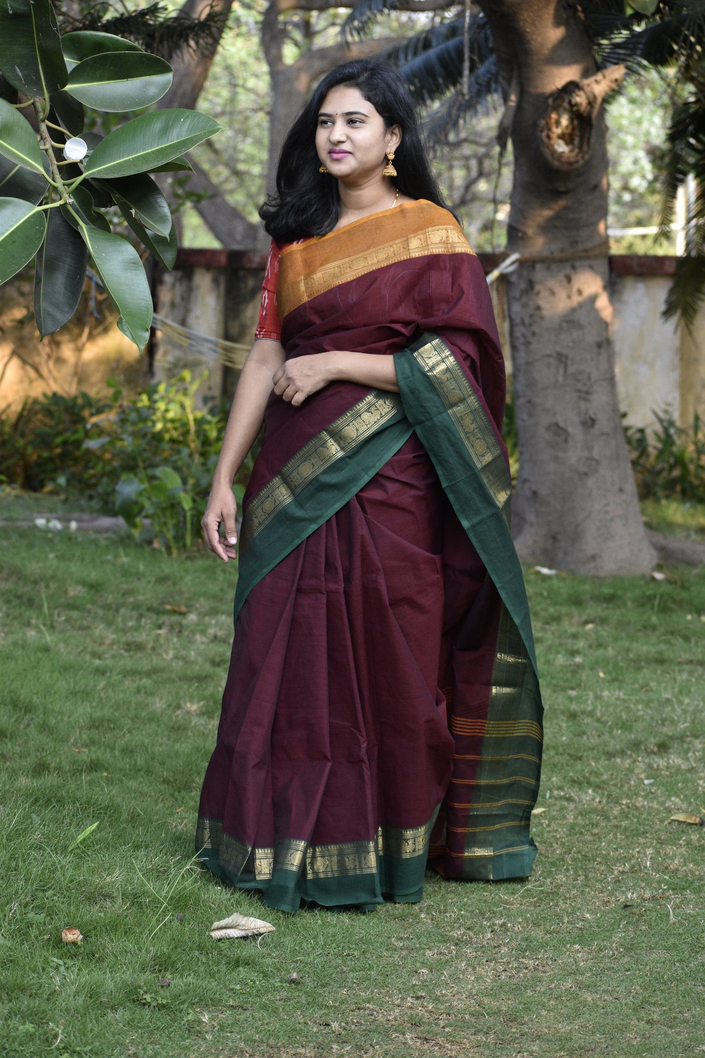 BROWN CHETTINAD COTTON